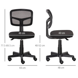 Fotoliu de birou Vinsetto 921-577 (Black) Thumb