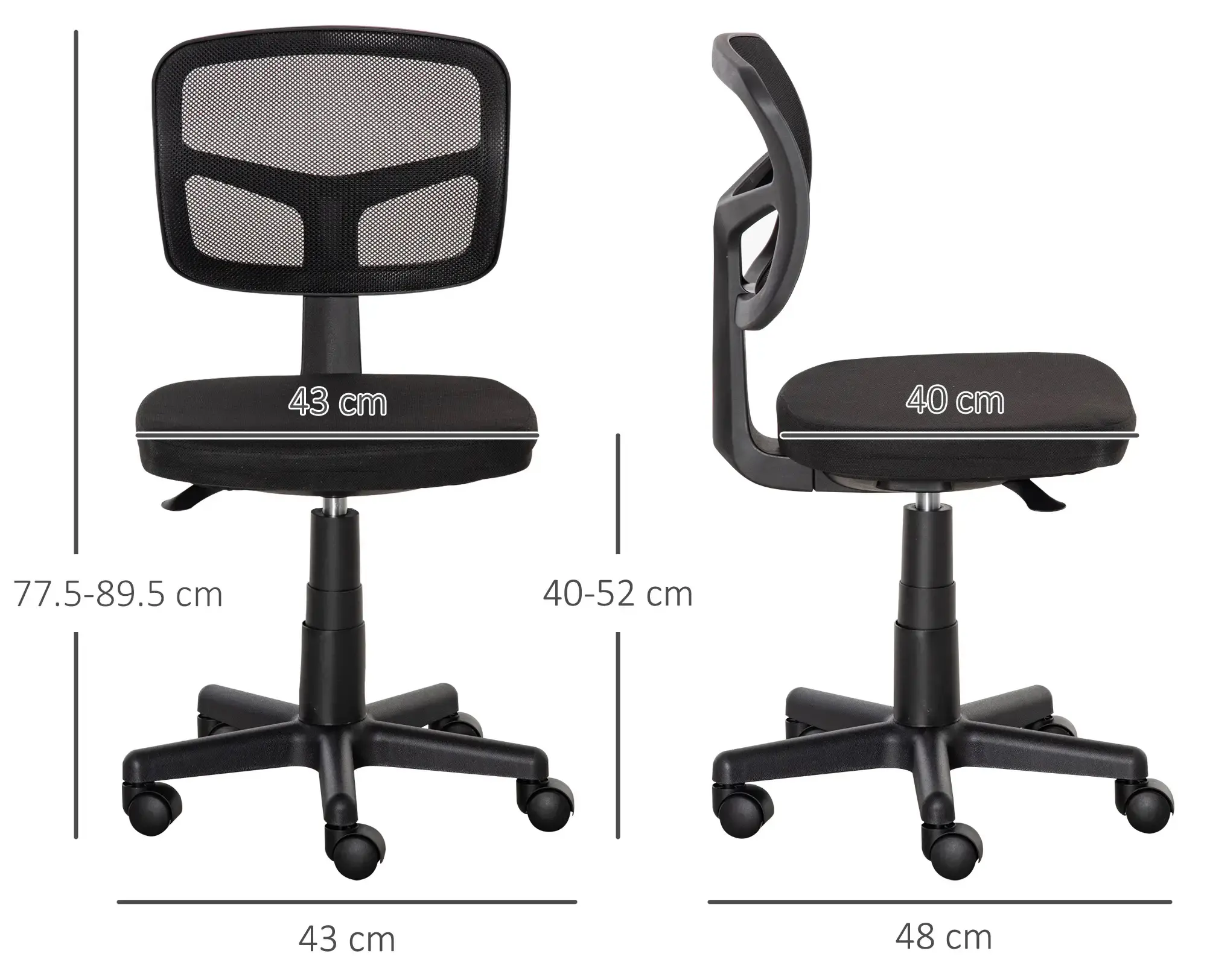 Fotoliu de birou Vinsetto 921-577 (Black) - 3