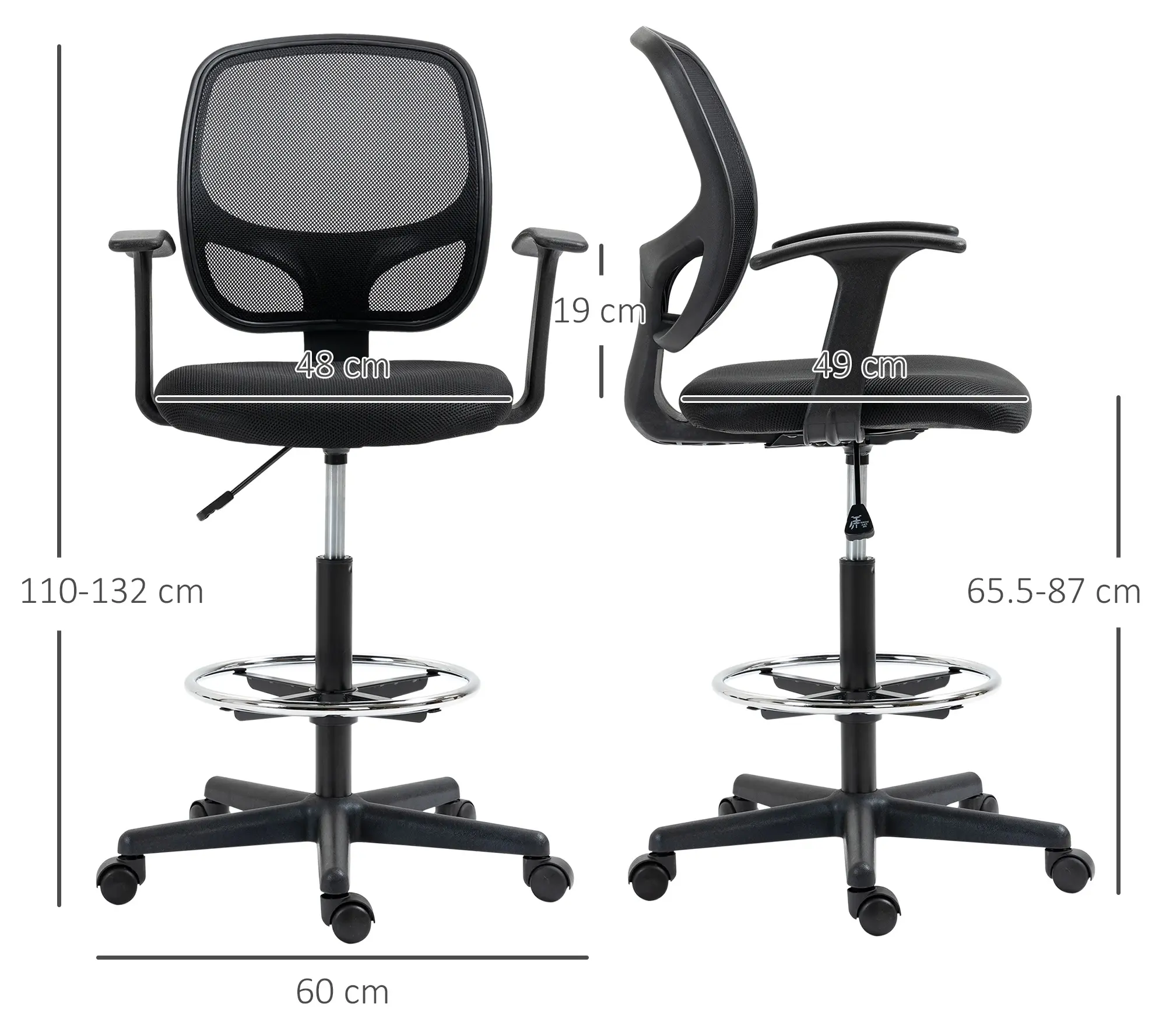 Fotoliu de birou Vinsetto 921-598 (Black) - 4