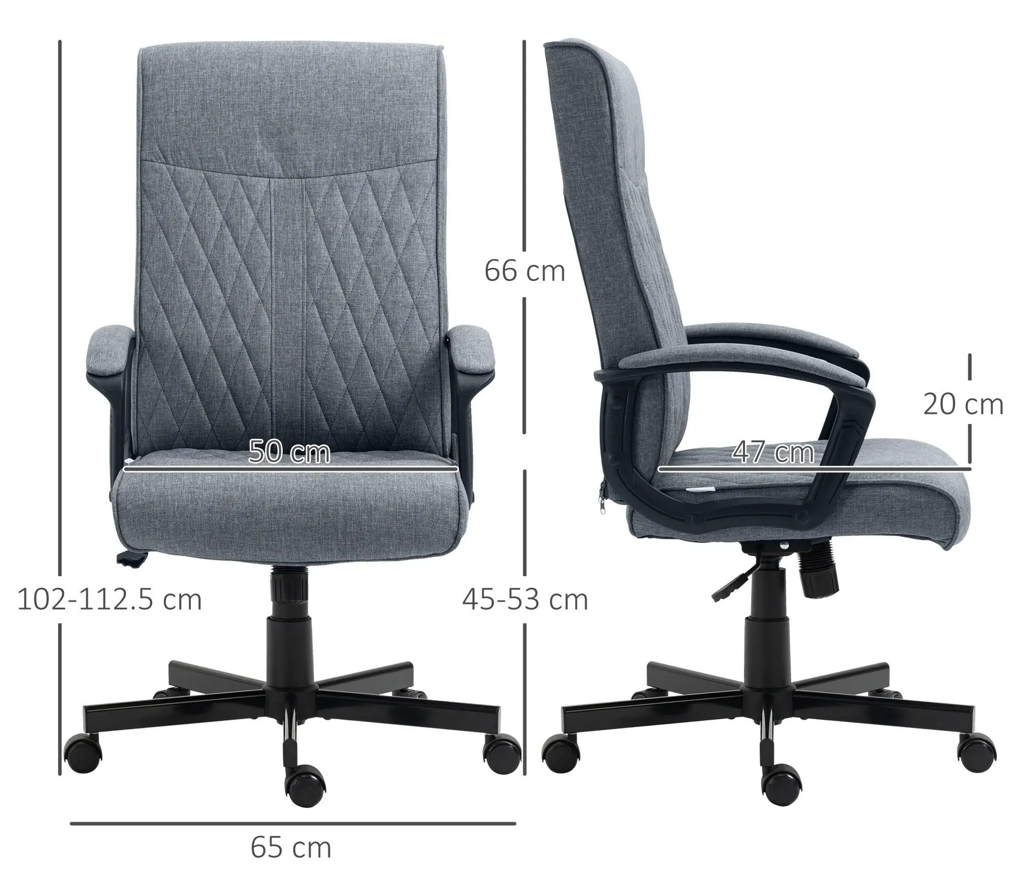 Офисное кресло Vinsetto 921-605V00CG (Dark Grey) - 4