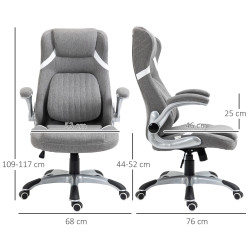 Fotoliu de birou Vinsetto 921-624V00GY (Grey) Thumb