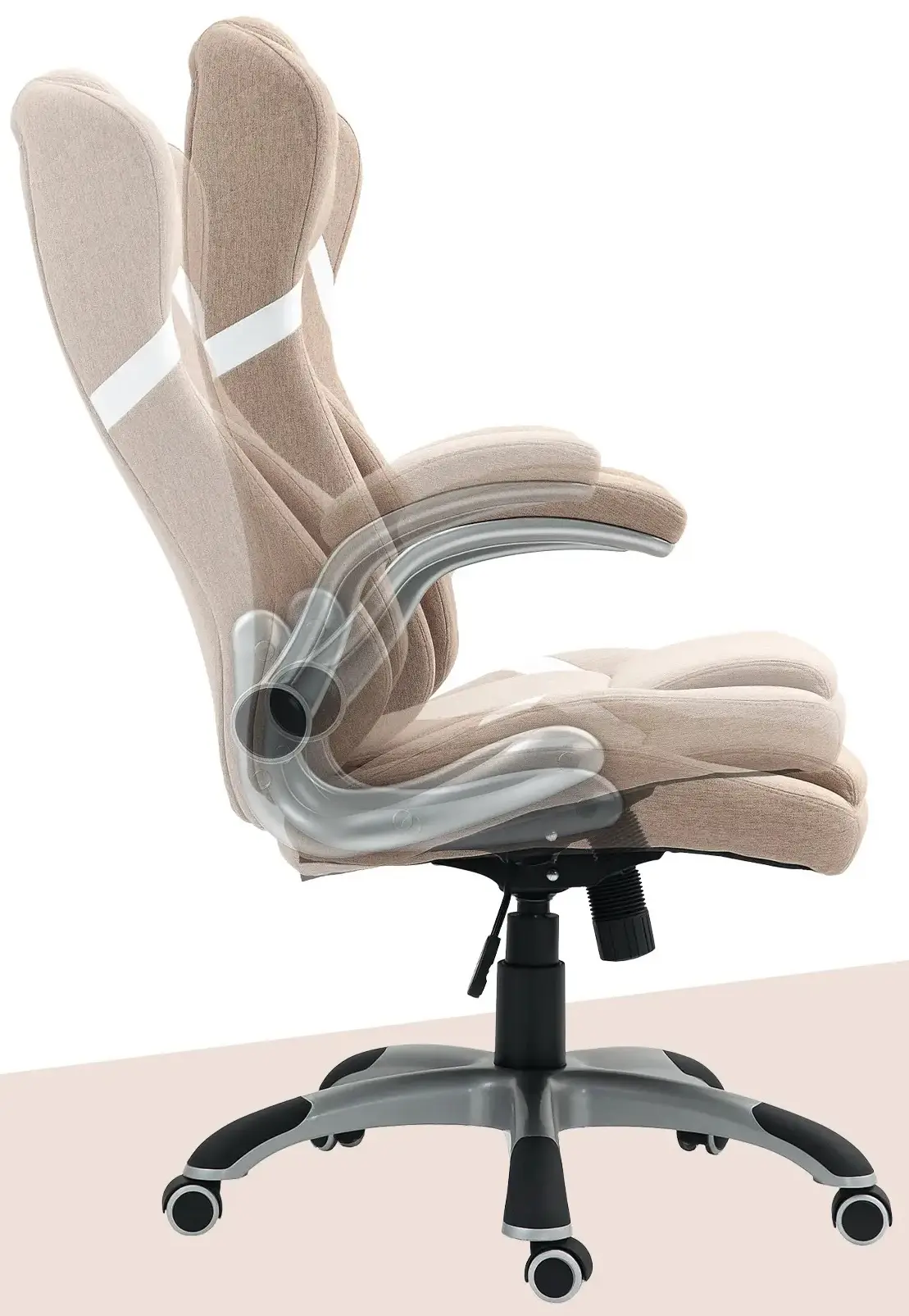 Fotoliu de birou Vinsetto 921-624V00LR (Light Brown) - 4