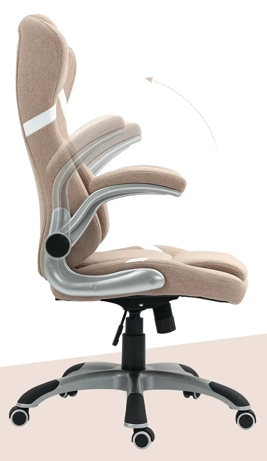 Fotoliu de birou Vinsetto 921-624V00LR (Light Brown) - 5