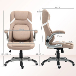 Fotoliu de birou Vinsetto 921-624V00LR (Light Brown) Thumb