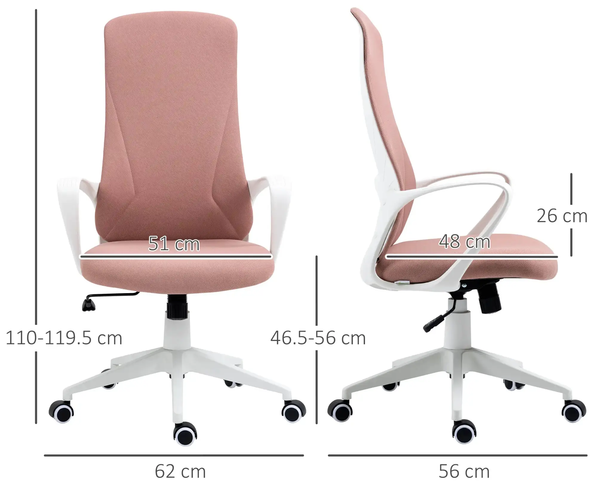 Офисное кресло Vinsetto 921-637V00PK (Pink) - 5