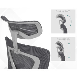 Офисное кресло Vinsetto 921-654V01CG (Grey) Thumb