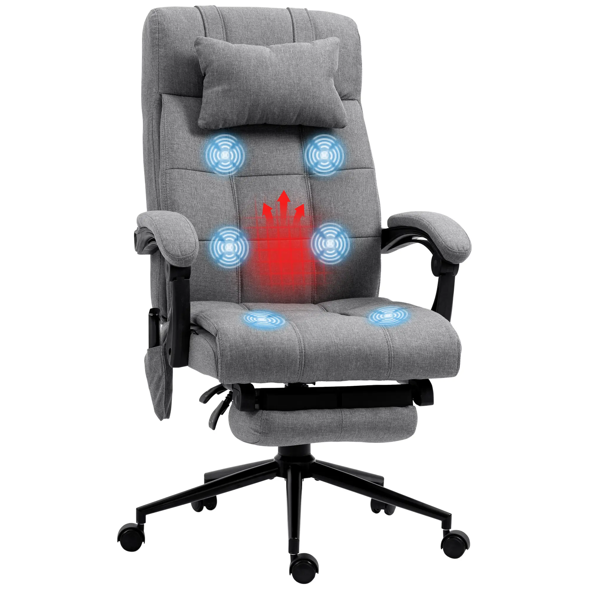 Fotoliu de birou Vinsetto 921-658V90GY (Grey) - 2
