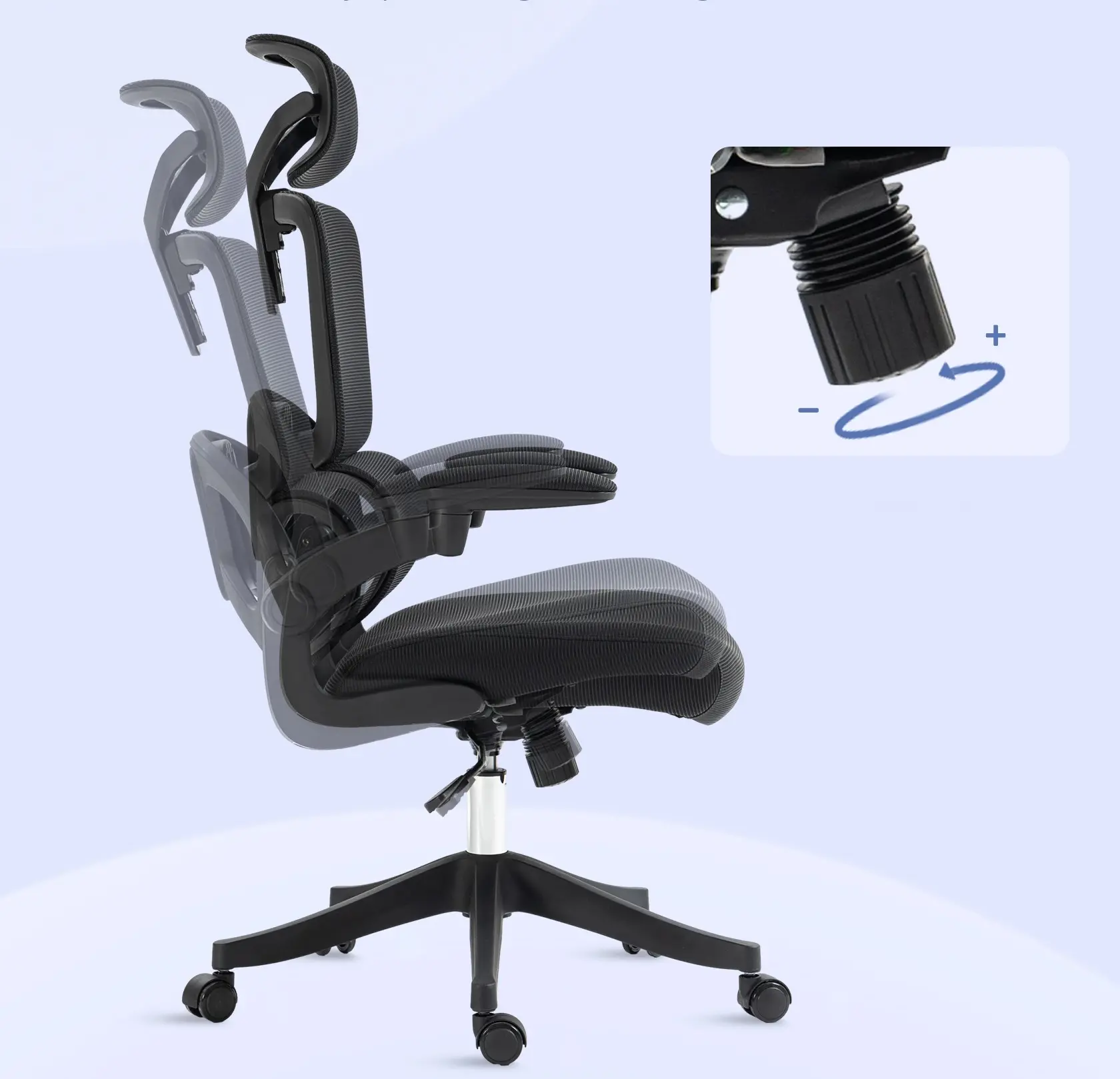 Офисное кресло Vinsetto 921-680V00BK (Black) - 8