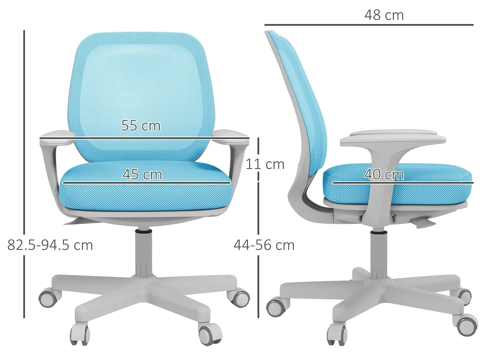 Офисное кресло Vinsetto 921-690V01LB (Light Blue) - 10