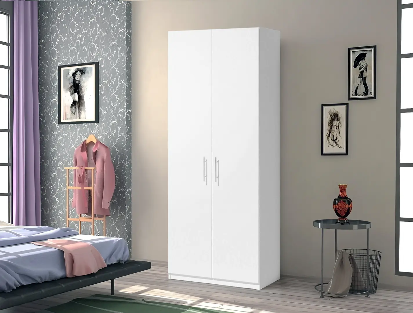 Dulap Fabrik Home Office Line 80x200x40 (White Ash)