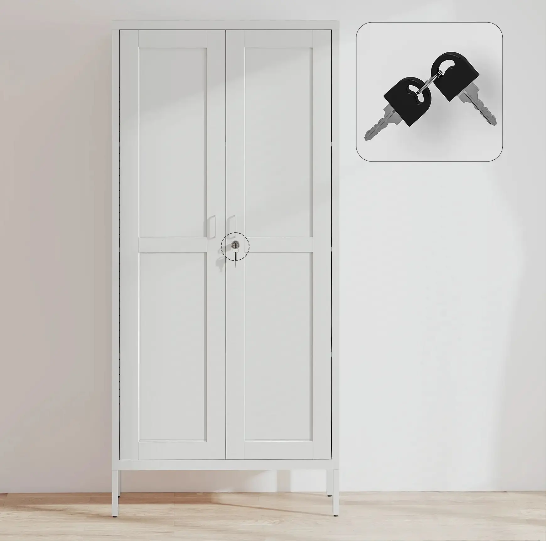 Офисный шкаф Homcom 924-122V00WT (White) - 6