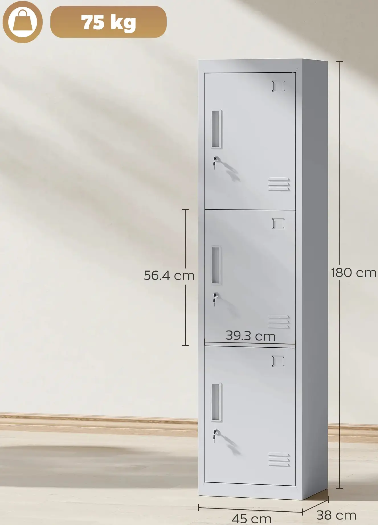 Пенал Homcom 924-118V00CW (Light Gray) - 5