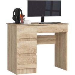 Письменный стол Akord A-7 CLP PK 90cm Left (Sonoma Oak) Thumb