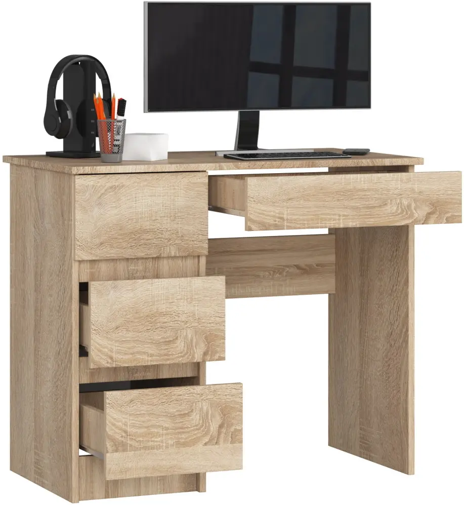 Письменный стол Akord A-7 CLP PK 90cm Left (Sonoma Oak) - 3