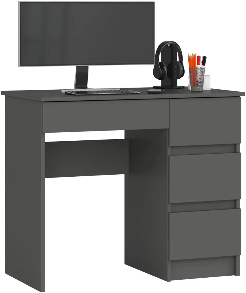 Письменный стол Akord A-7 CLP PK 90cm Right (Graphite Grey)