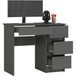 Письменный стол Akord A-7 CLP PK 90cm Right (Graphite Grey) Thumb