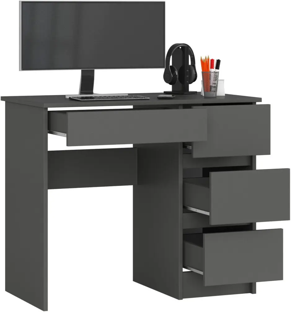 Письменный стол Akord A-7 CLP PK 90cm Right (Graphite Grey)