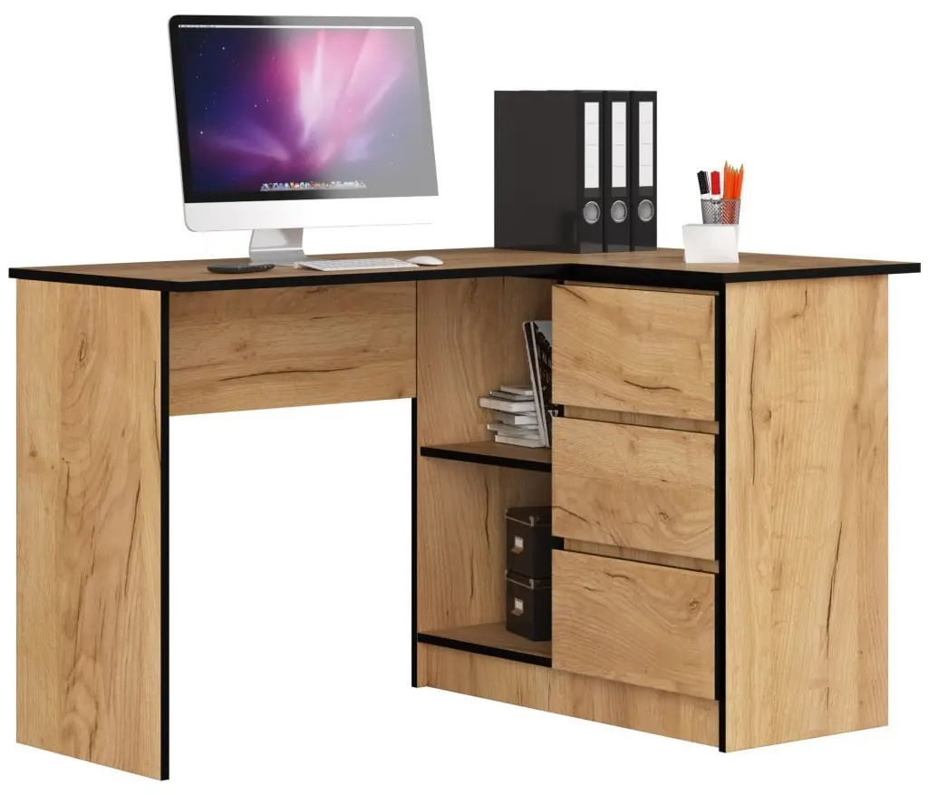 Masa de birou Akord B16 124cm Right (Craft Oak) - 2