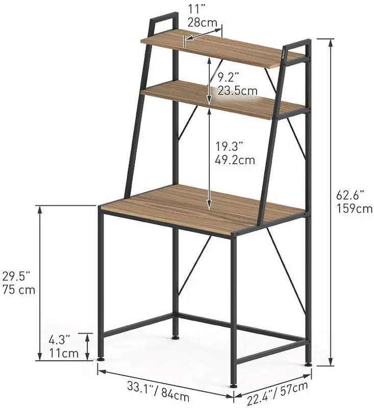 Письменный стол Barkan D80HS2LO (Light Oak) - 2