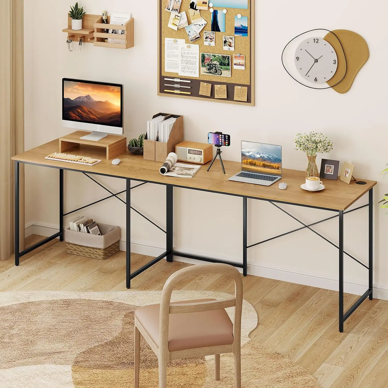 Модульный письменный стол Costway CB10791NA (Natural) - 5