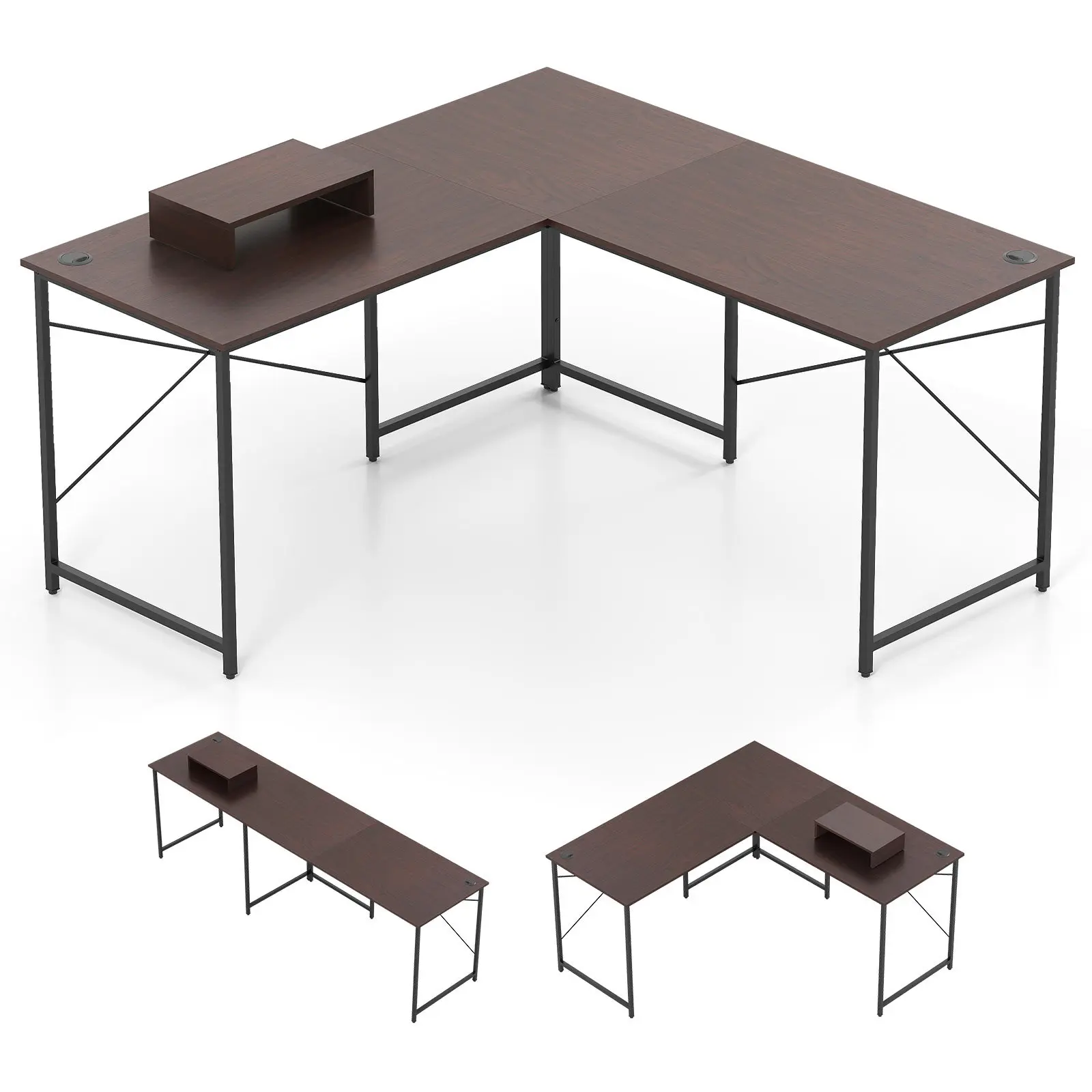 Модульный письменный стол Costway CB10791ZS (Brown) - 2