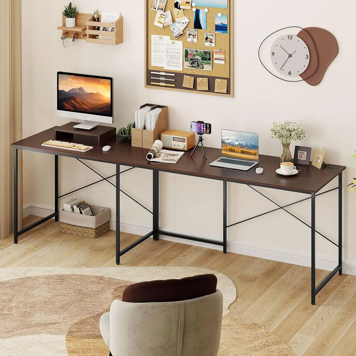 Модульный письменный стол Costway CB10791ZS (Brown) - 5