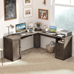 Письменный стол Costway CB10714DE-GR+ (Grey)