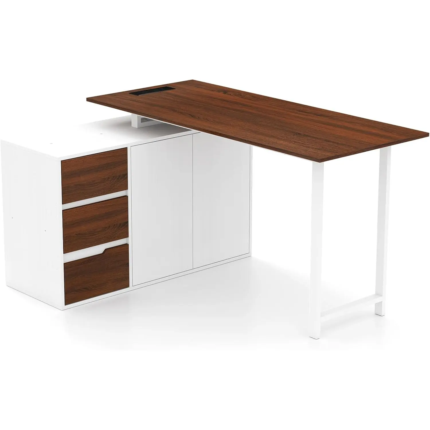 Письменный стол Costway CB10721DE-BN+ (Brown/White) - 2