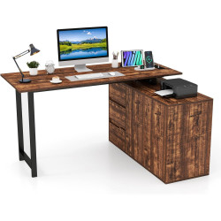 Письменный стол Costway CB10721DE-CF+ (Brown) Thumb