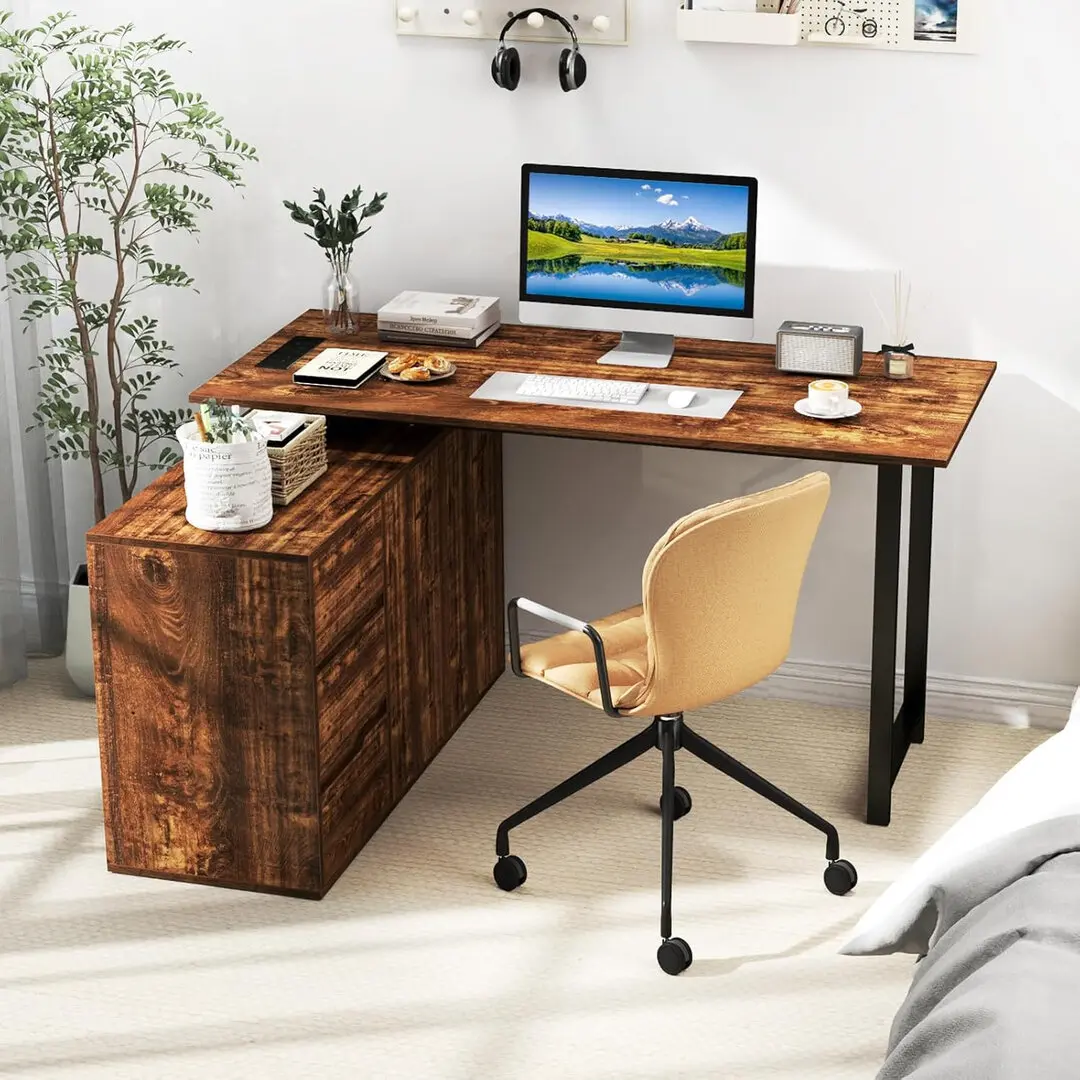 Письменный стол Costway CB10721DE-CF+ (Brown)
