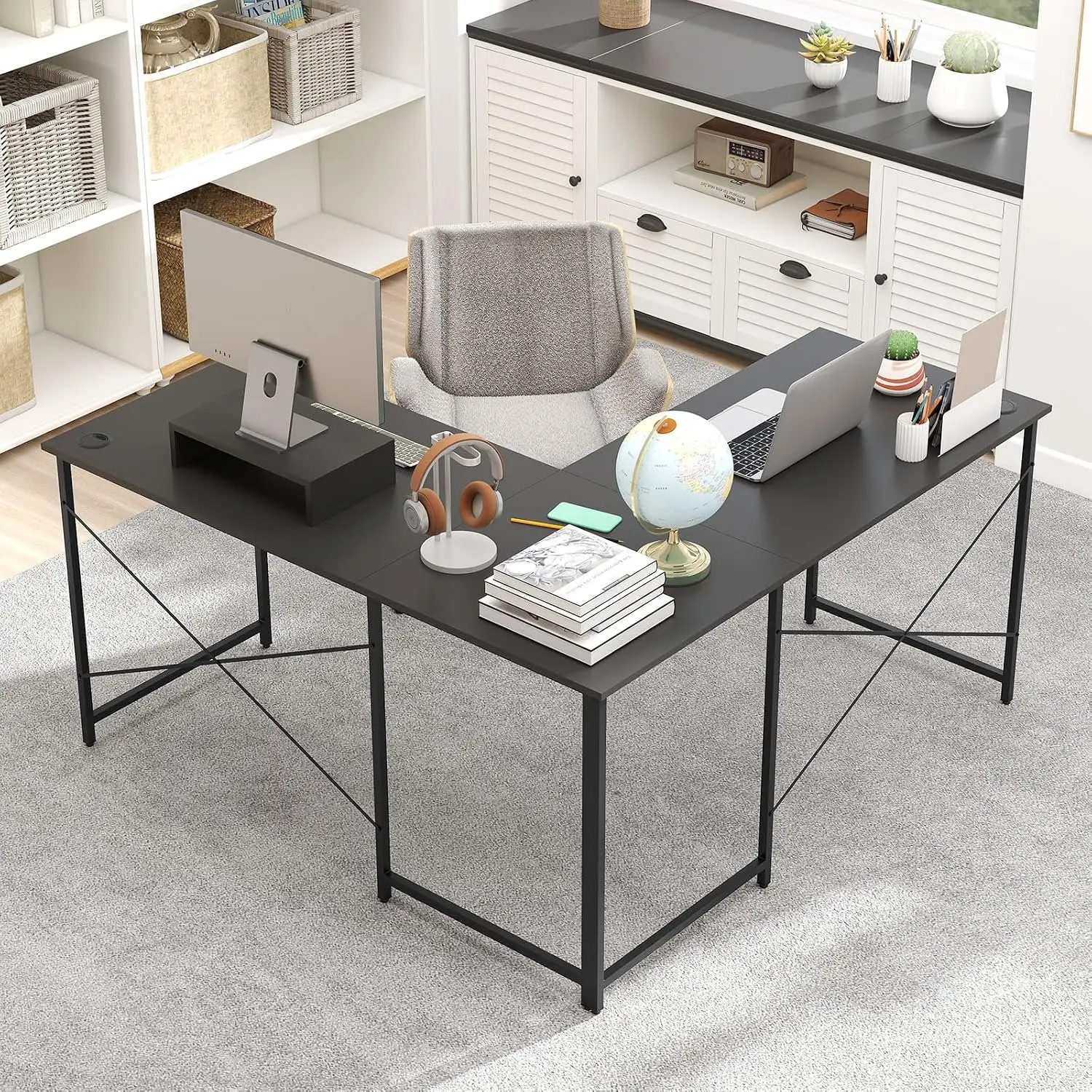Письменный стол Costway CB10791GR (Grey) - 6