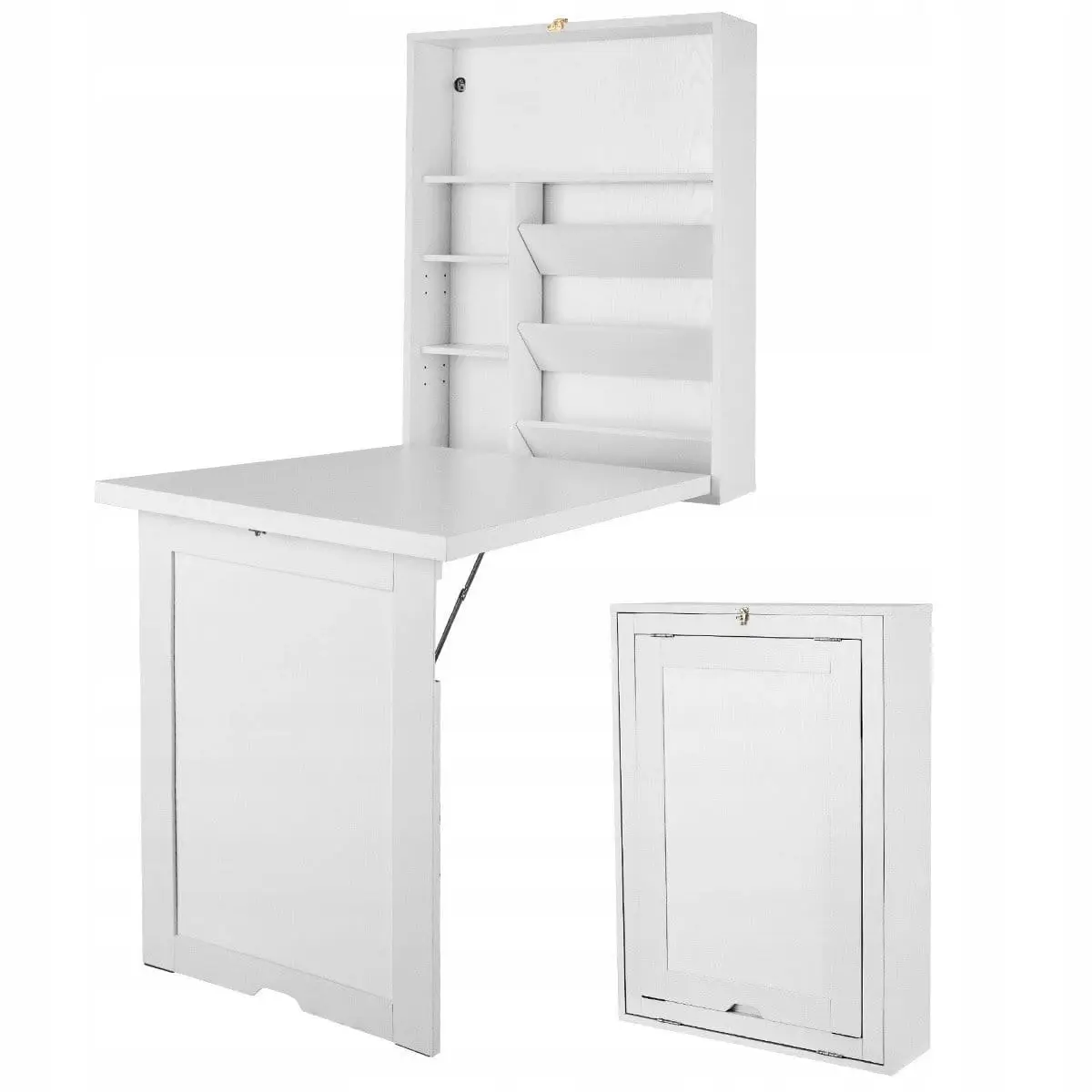 Masa de birou Costway CB10801WH (White) - 2