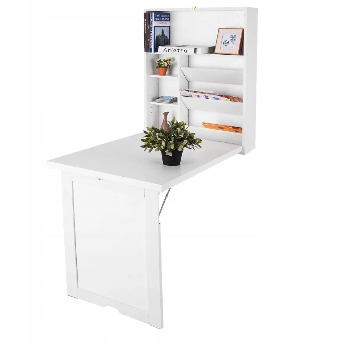 Masa de birou Costway CB10801WH (White) - 4