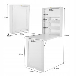 Masa de birou Costway CB10801WH (White) Thumb