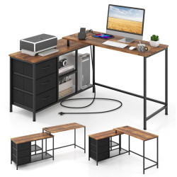 Masa de birou Costway CB10958DE-CF (Brown) Thumb