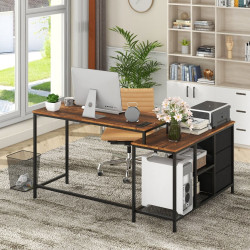 Masa de birou Costway CB10958DE-CF (Brown) Thumb