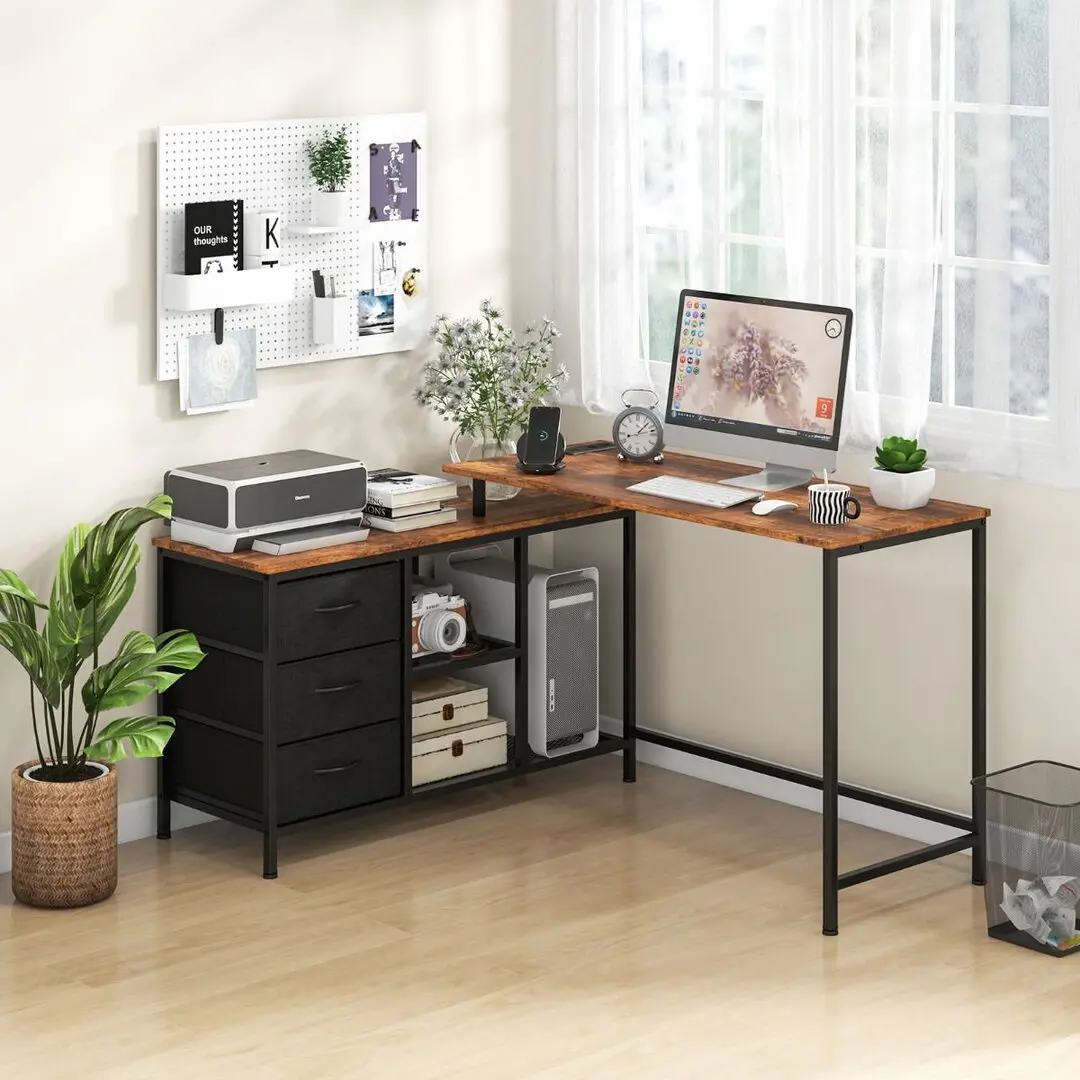 Masa de birou Costway CB10958DE-CF (Brown)