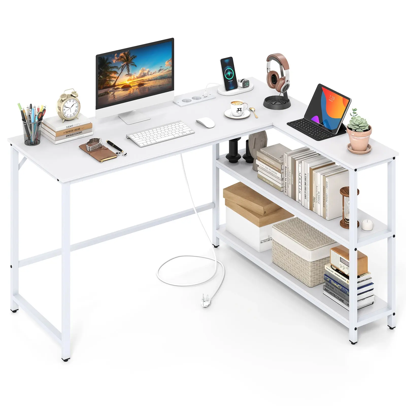Письменный стол Costway CB10960DE-WH (White) - 3