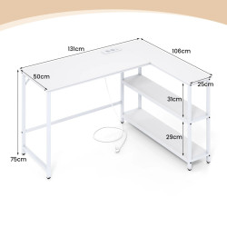 Письменный стол Costway CB10960DE-WH (White) Thumb