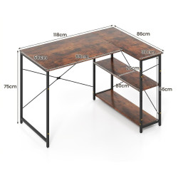 Письменный стол Costway CB10989CF (Brown) Thumb