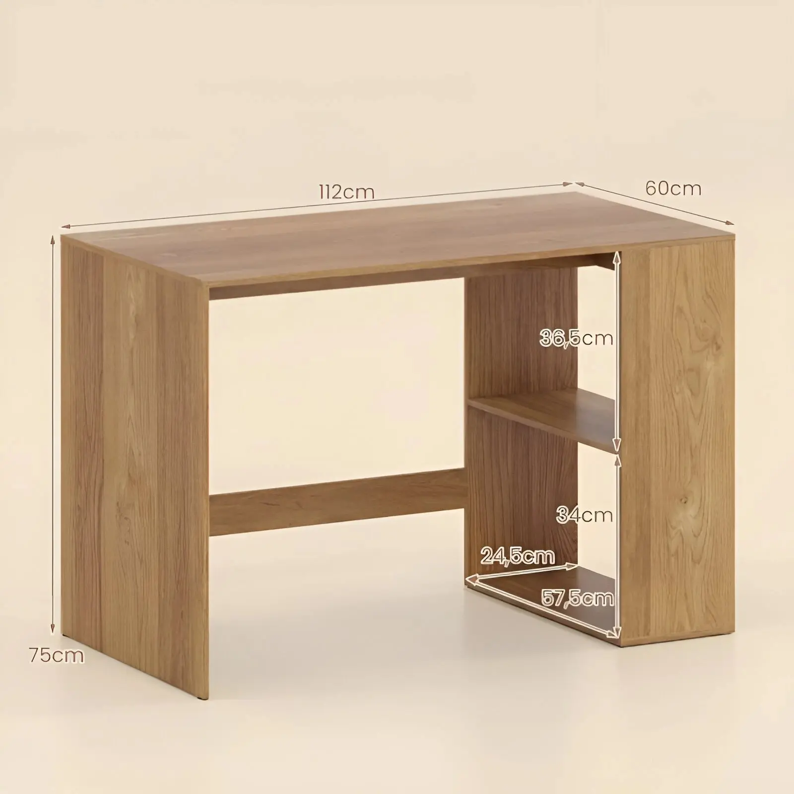 Masa de birou Costway CB11042NA (Natural) - 4