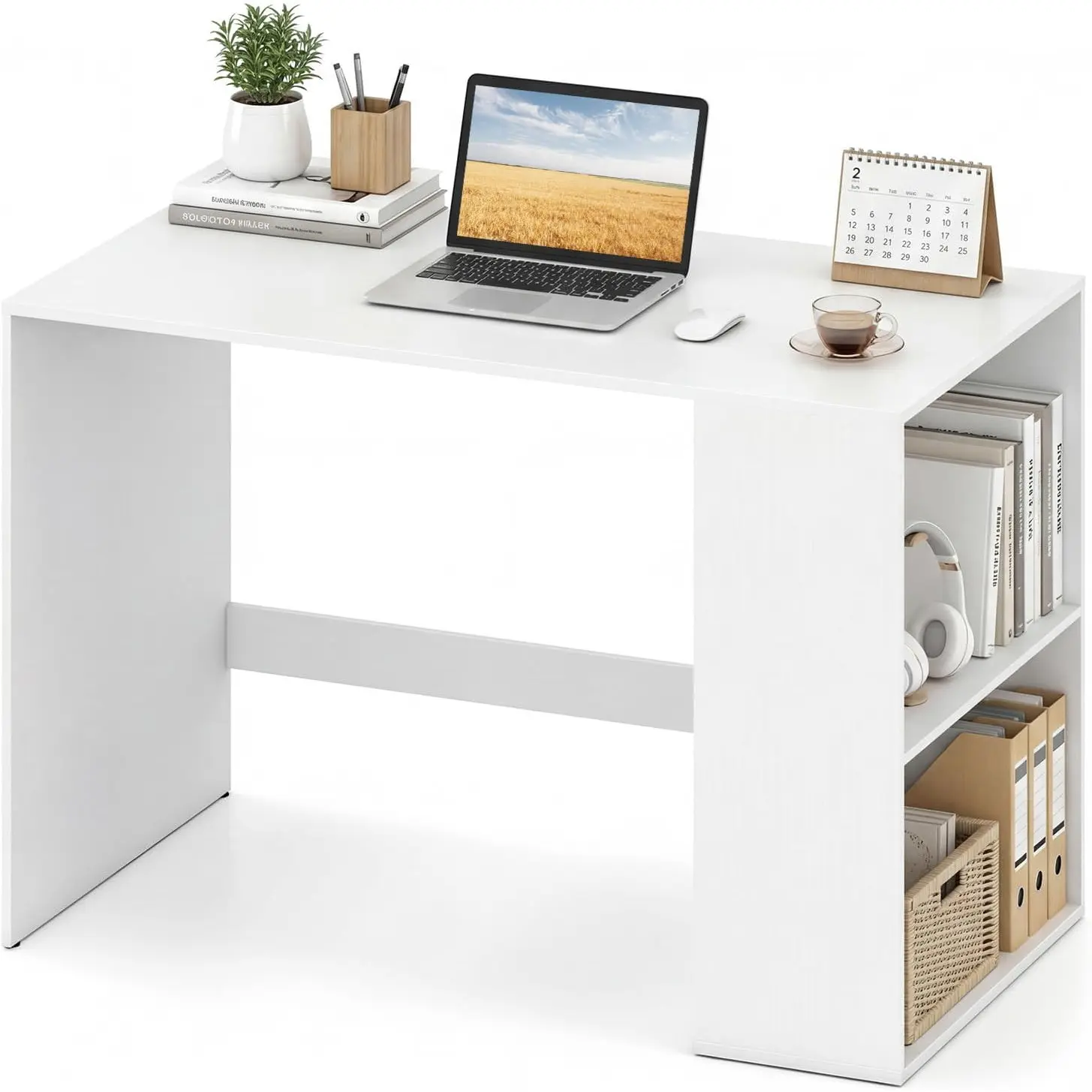 Masa de birou Costway CB11042WH (White) - 2
