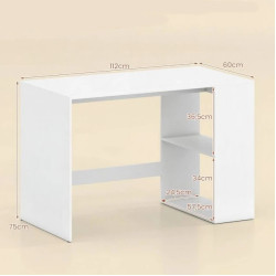 Masa de birou Costway CB11042WH (White) Thumb