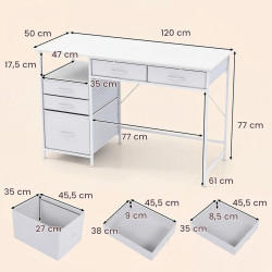 Письменный стол Costway JV12939WH (White) Thumb