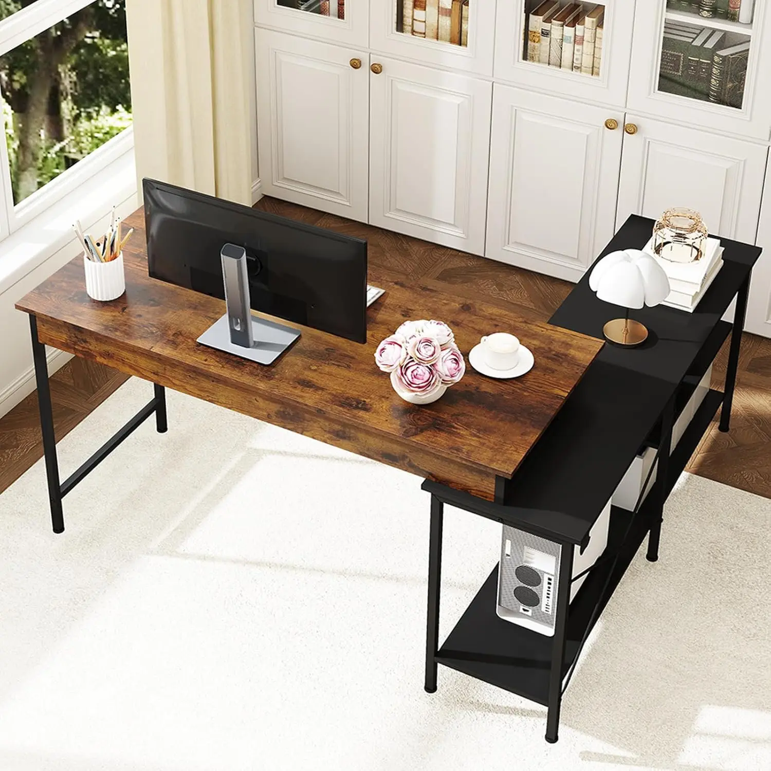 Письменный стол Costway JV12986CF (Brown) - 4