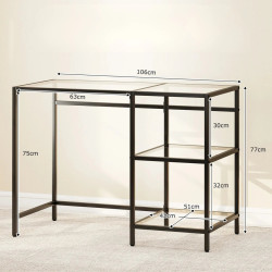 Masa de birou Costway JV13603DK (Black) Thumb