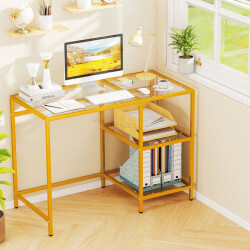 Письменный стол Costway JV13603GD (Gold)