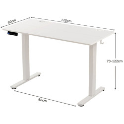 Masa de birou electrica Costway JV12587DE-WH (White) Thumb