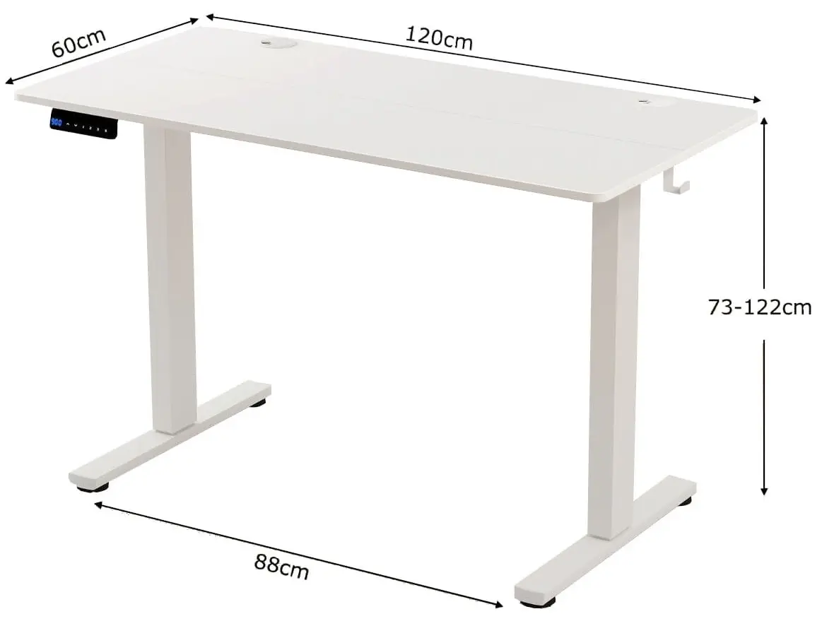 Masa de birou electrica Costway JV12587DE-WH (White) - 4