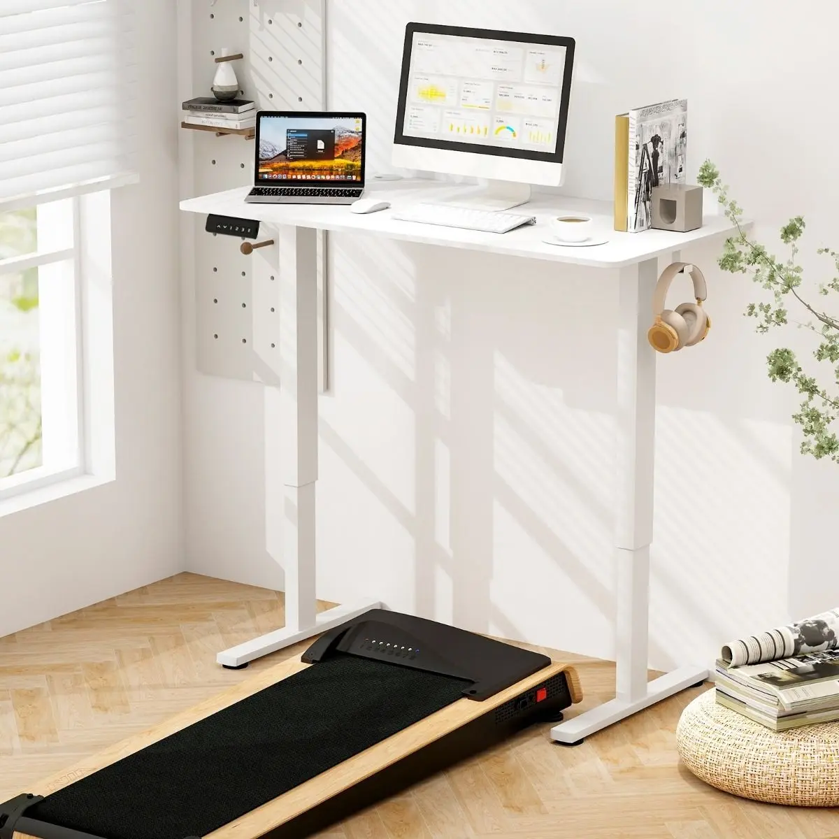 Masa de birou electrica Costway JV12587DE-WH (White) - 5